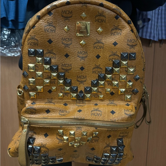 MCM Other - MCM Backpack in Brown and Gold